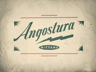 Angostura brush pen hand drawn lettering script