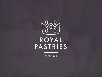 Royal Pastries crown logo pastries royal