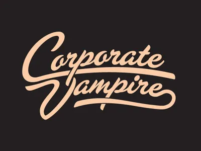 Corporate Vampire corporate vampire film logo monster movie noir photographer retro script vampire vintage