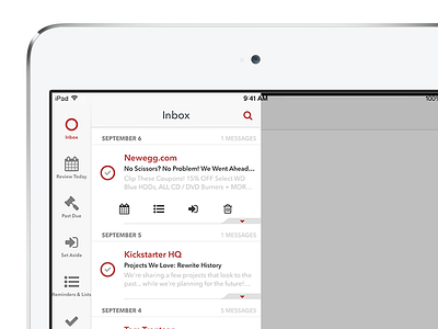 Mail Pilot for iPad on iOS 7 ios7 ipad mail pilot redesign ui ux