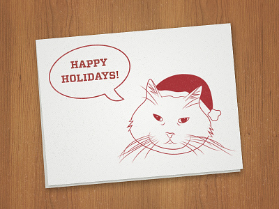 Happy Holidays from #BIGMARM bigmarm card cat christmas designdojo happy holidays holidays merry christmas red santa