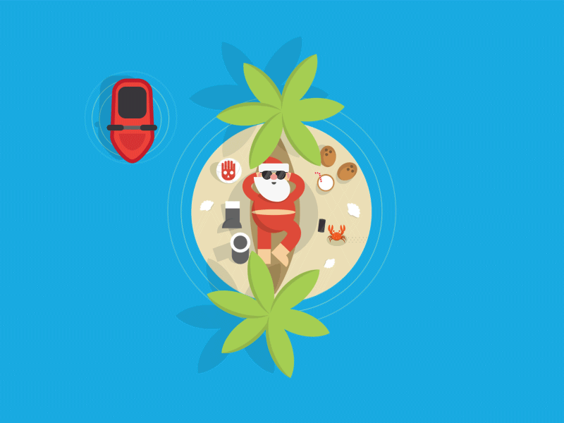 Santa's Island {gif} after effects animation crab gif google santa tracker island santa