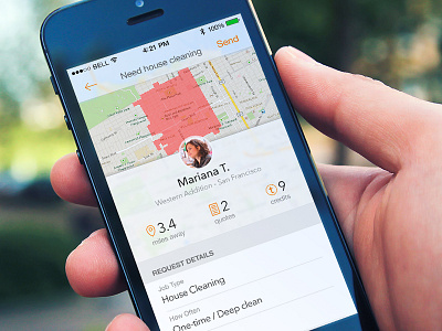 New lead! app ios lead profile thumbtack ui