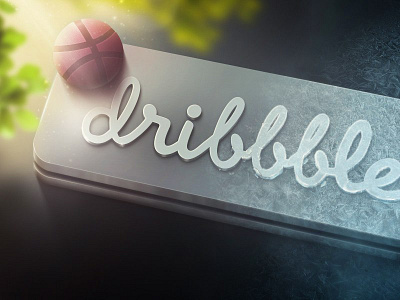 Dribbble ball dribbble ice rays sun