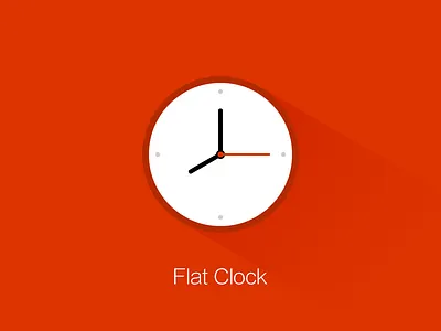 Flat Clock clock flat flat ios7 flat，ios7 icon red time