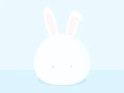 Sad Rabbit flat light photoshop rabbit white