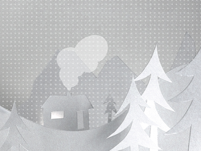 solstice cozy cut paper snow