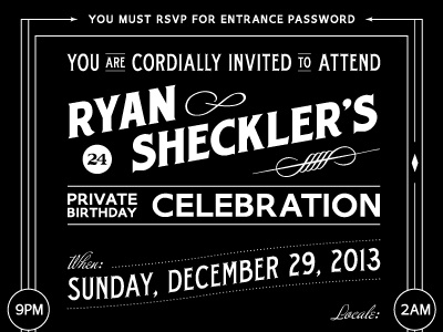 A Fun Saturday Project 1920s art deco birthday bull invite red bull ryan sheckler skateboarding typography