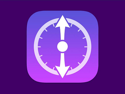 Hands iOS Icon Design app icon glyph ios 7 icon purple timer