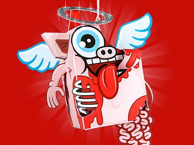 Pinky Paper Toy 2.0 papercraft papertoy peace pig