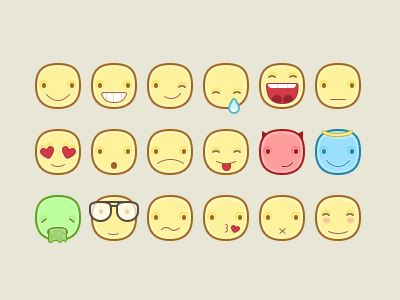 Emoticons app chat emoticon icon icon set photoshop sticker vector