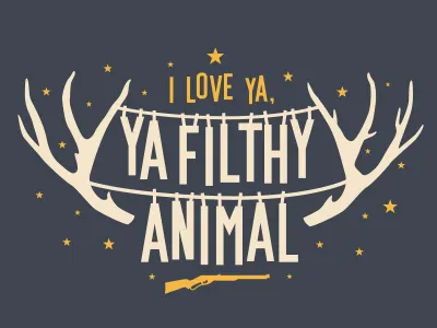 Ya Filthy Animal christmas design illustration type typography xmas