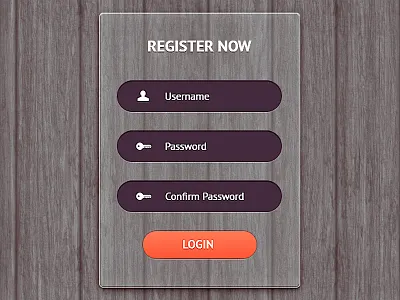 Semi-Transparent Registration Form button psd registration form semi transparent signup form