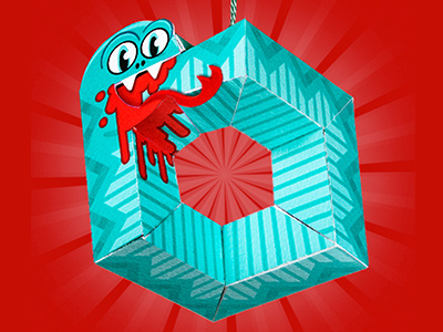 Boris cannibalism food papertoy snake