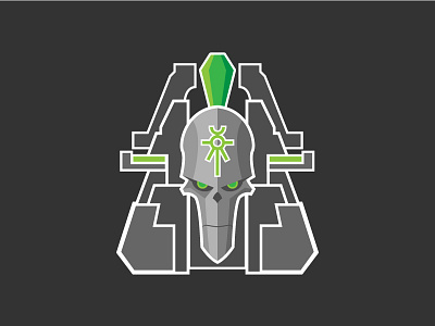 Warhammer 40000 Necron Logo design illustrator logo warhammer