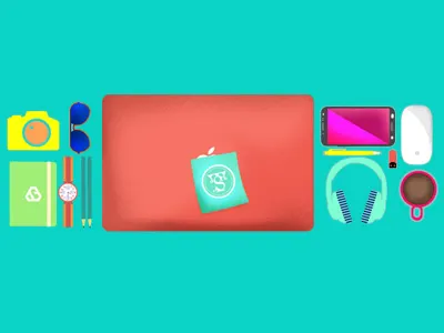 Workstation apple color design illustration ts workstation