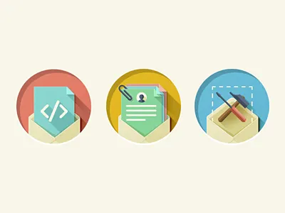 Flat Icons envelope flat icons mailing