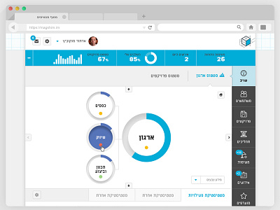 Dashboard dashboard hebrew project management ui ux