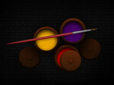 Paint Jars icon paint paintbrush photoshop vector