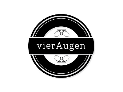 Vier Augen Logo augen circle correction eyes four glasses logo proof reading scientific text vier