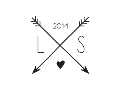 love struck / secondary logo arrow black black and white branding logo sans sans serif secondary white