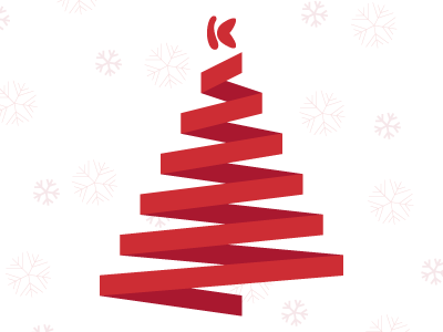 Season's Greetings christmas krimson red snowflakes tree