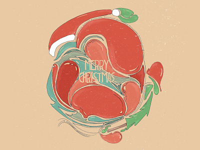 Xmas Card 2013 abstract christmas drawing hat postcard santa xmas