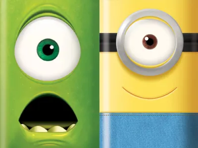 Face illustration minion monster photoshop