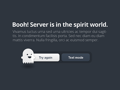 Server error error ghost message server