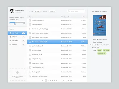 Skybox app clean drive dropbox mac minimal osx ui upload