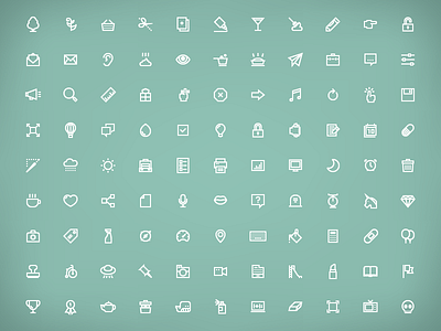 simple line icons iconography icons lines set simple unicorn whale whimsical