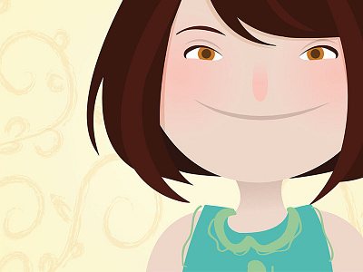 Illustration for CAP campaign character girl illustration vector