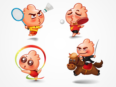Olympic Langxiaohua gymnastics horse langxiaohua olympic racing sportsbadminton table tennis