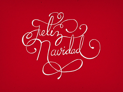 Feliz Navidad Final card christmas lettering navidad pencil red typography