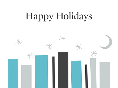 Happy Holidays christmas design illustration skyscape