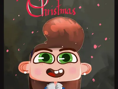 Christmas doodle character design illustration simple