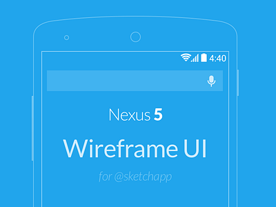 Nexus 5 Wireframe UI .sketch freebie free freebie nexus 5 sketchapp template ui wireframe