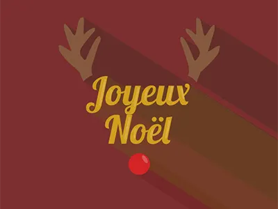 Xmas Card card carte merry noel rudolph xmas