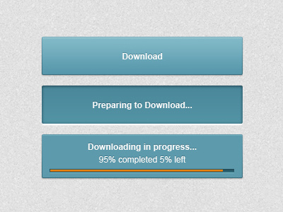 Download Button with Loader (Psd – UI/UX) button download photoshop psd ui vector