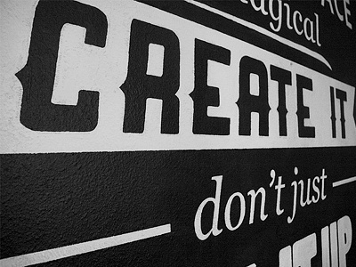 Type Mural bw copenhagen fonts handpainted type typemural typography wall