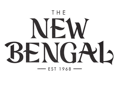 The New Bengal black branding design lettering logo mark restaurant trademark type typography white