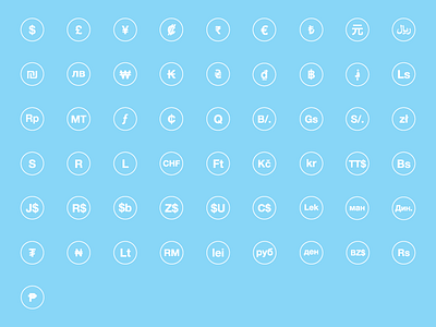 Currency Symbols in Vector curreny download exchange freebie icons money symbols vectors