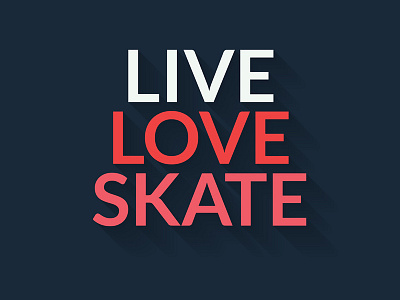 Live, love, skate figure skating heti roller skate skating typography vector