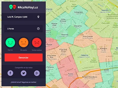 Side Project - #AcáNoHayLuz aerolab app argentina form input light lucas project status ui ux web