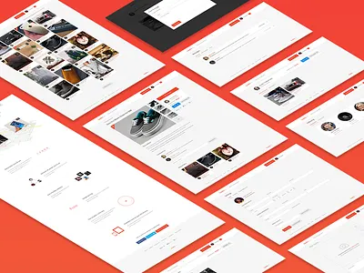 Overview of subpages in perspective detail grid homepage orange perspective pinterest profile settings subpages
