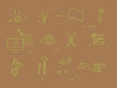Pizza Party color drawing flat icon icons illustration linework navigation pizza simple story ui