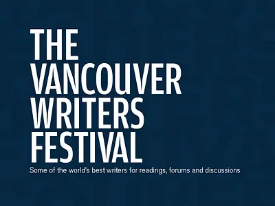 Vancouver Writers Festival Poster blue british columbia canada poster publishers typography vancouver vancouvers writers festival writers