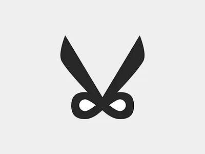 From the cutting room floor... cut icon infinity logo scissors