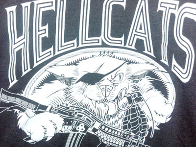Hellcats angry pussy cat eyepatch grenades kitteh slobbering fury