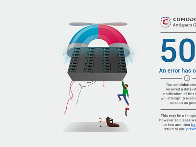 500 Error page 500 data center error error page
